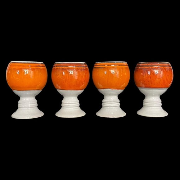 Vintage 1970s Le Flambé Decanter and Goblets (4) Set by Jean Cartier MTL Canada - Picture 2 of 16